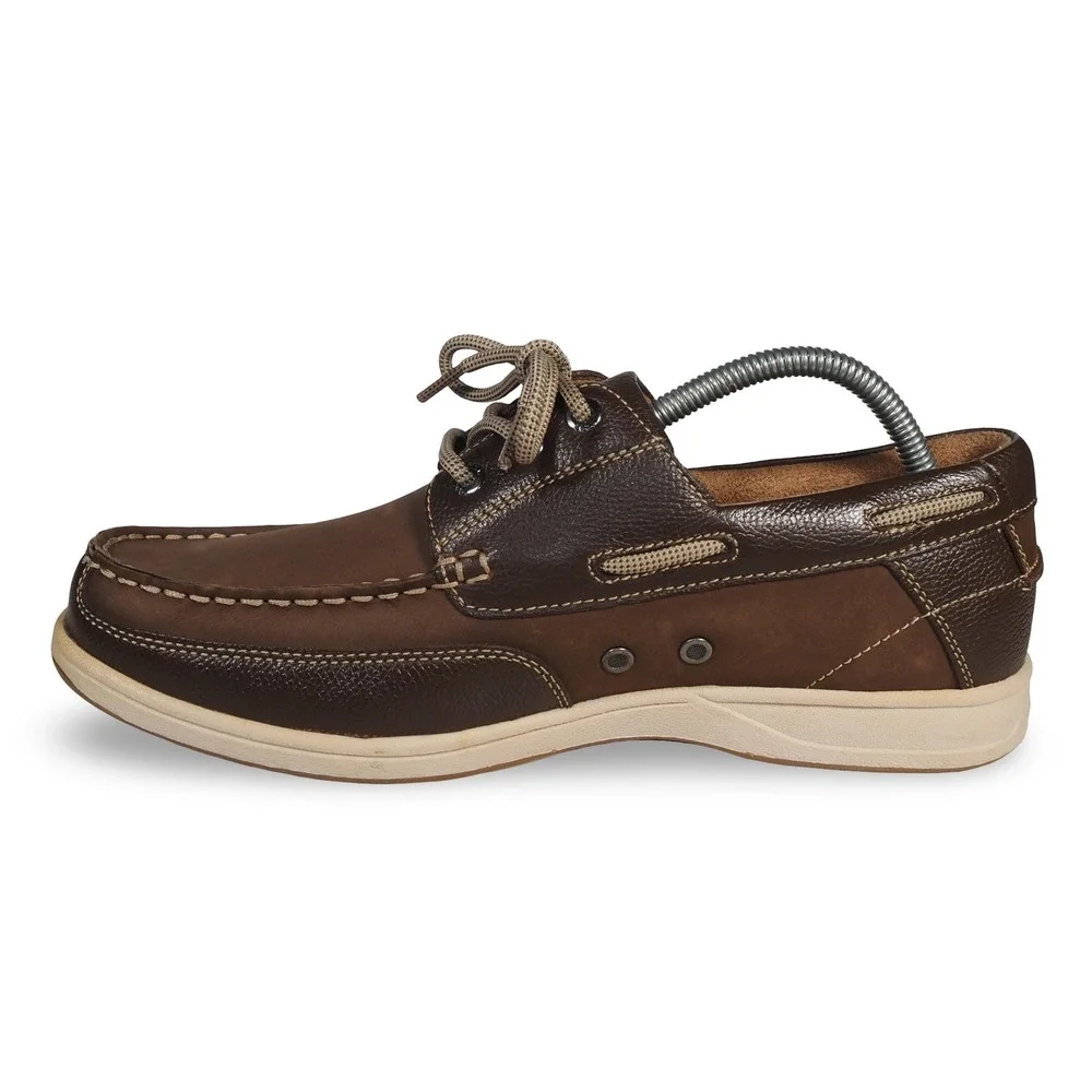 Florsheim‎ Lakeside Ox Moc Toe 13157-200 Brown Mens 9W Leather Boat Shoes